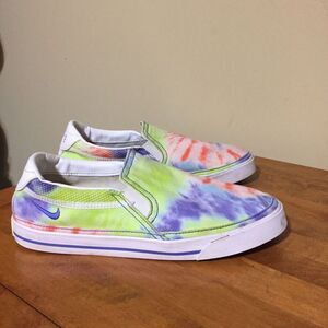 Nike Court Legacy Shoes Women's Size 9 Sneakers CZ1752 900 Slip On Tie Dye